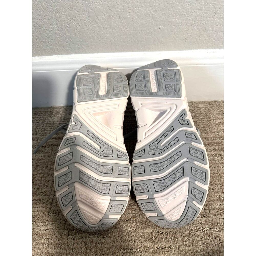 Vionic WalkMax Grey Pink Mesh Walking Sneakers Womens 7.5 Orthotic Cushioned - Picture 4 of 7